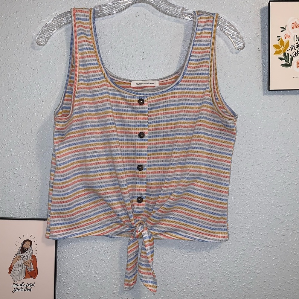 Stripped Tank Crop Top